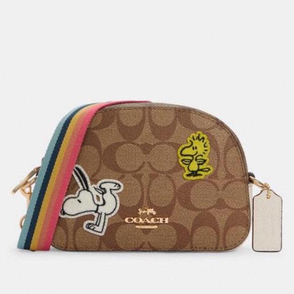 Coach X Peanuts Mini Satchel With Varsity Patches - Picture 12 of 13